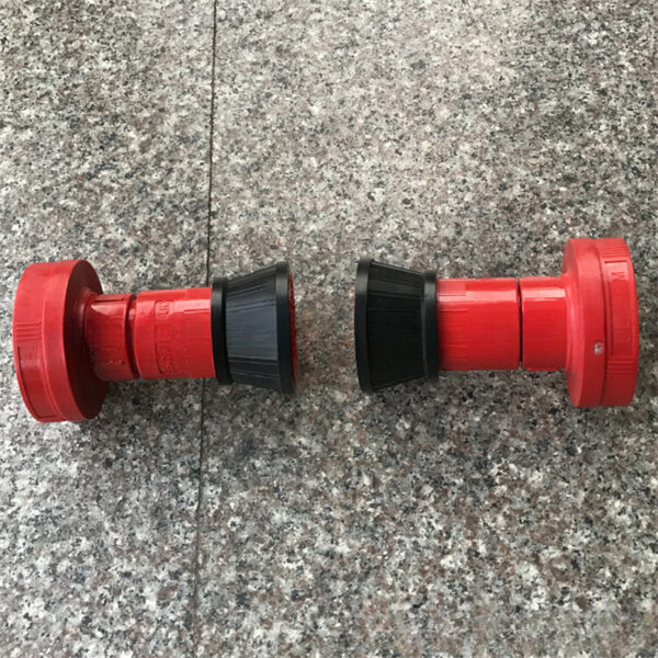 Red Lexan Plastic Industrial Fog Nozzle01 Fire Hose Nozzle Thermoplastic Fire Equipment Spray Jet Fog