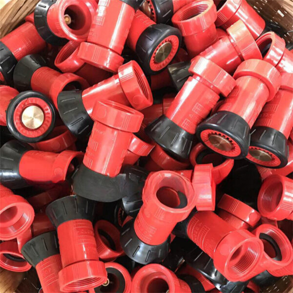 Red Lexan Plastic Industrial Fog Nozzle02 Fire Hose Nozzle Thermoplastic Fire Equipment Spray Jet Fog